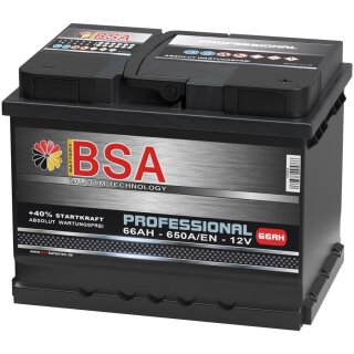 BSA Autobatterie 66Ah 12V